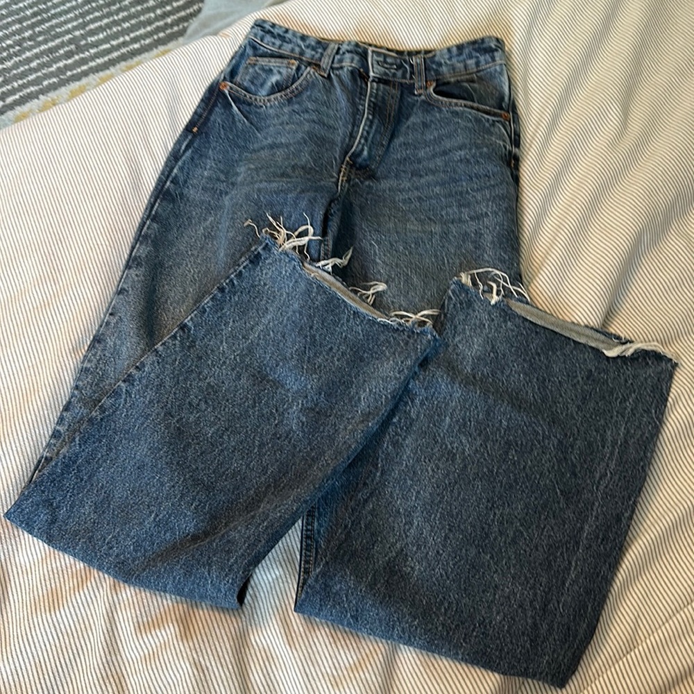 blue zara jeans